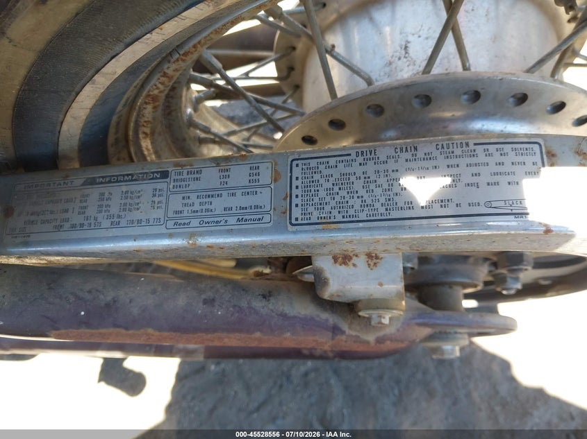 1988 Honda Vt600 C VIN: JH2PC2111JM000745 Lot: 45528556