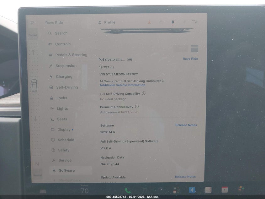 2022 TESLA MODEL S HATCHBACK ELECTRIC