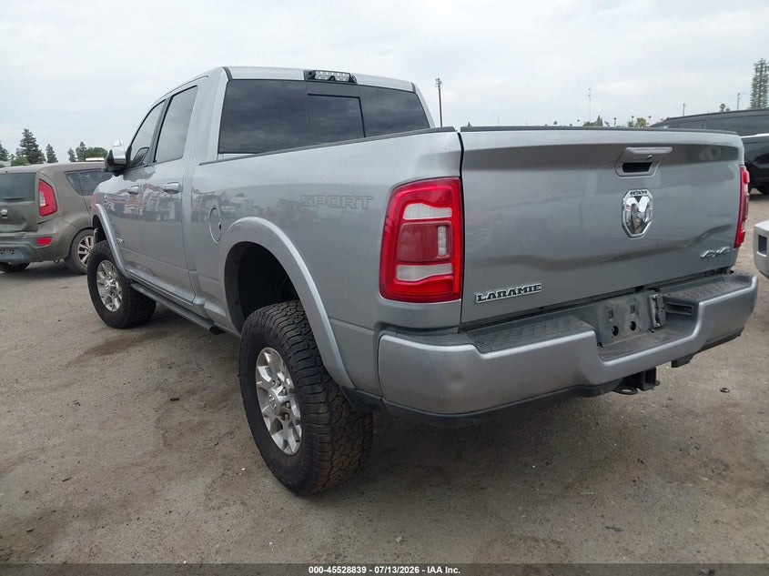 Vin: 3c6ur5fl3kg654650, lot: 46027083, ram 2500 laramie  4x4 6'4 box 20193