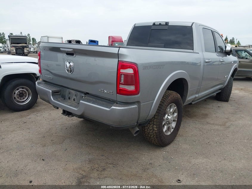 Vin: 3c6ur5fl3kg654650, lot: 46027083, ram 2500 laramie  4x4 6'4 box 20194