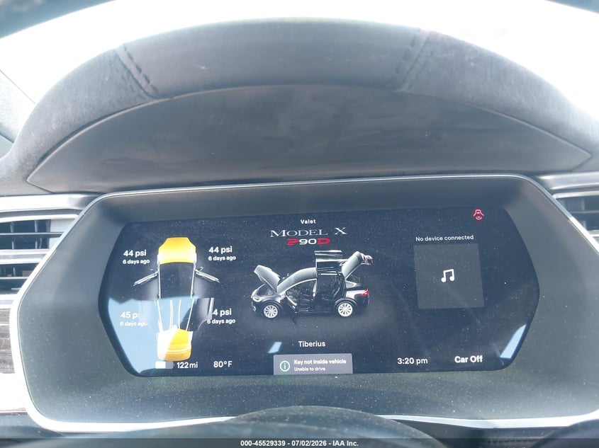 2016 Tesla Model X 75D/P100D/P90D VIN: 5YJXCBE46GF000206 Lot: 45529339
