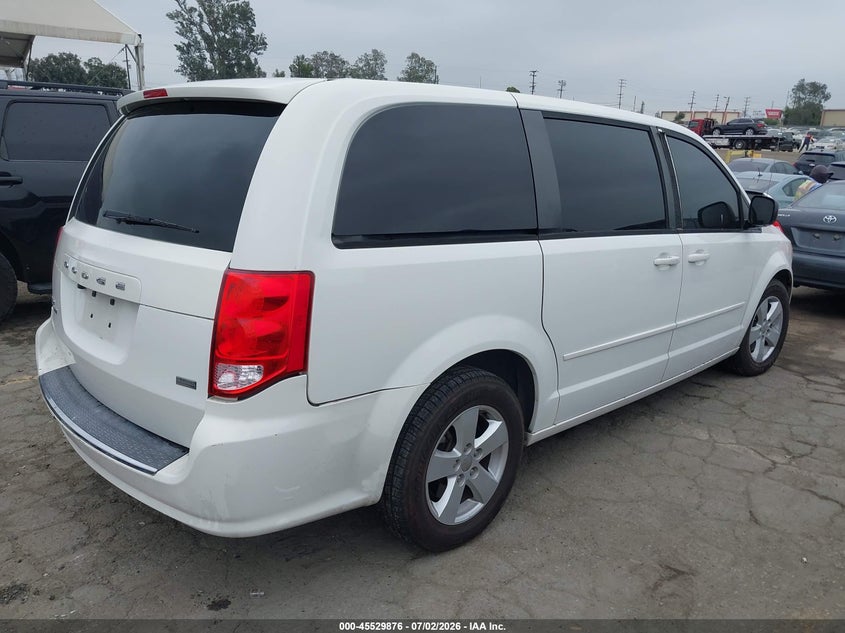 Vin: 2c4rdgbg0dr651400, lot: 46028120, dodge grand caravan se 20134