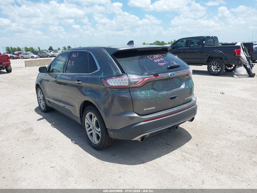 Vin: 2fmpk3k96gbb66632, lot: 46028150, ford edge titanium 20163