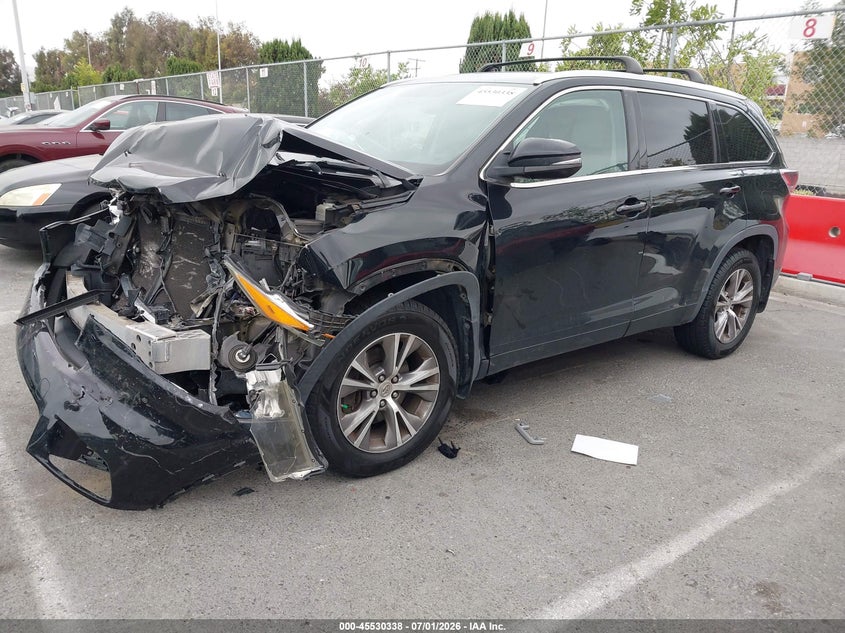 2014 Toyota Highlander Xle V6 5TDJKRFH1ES053388 photo 1