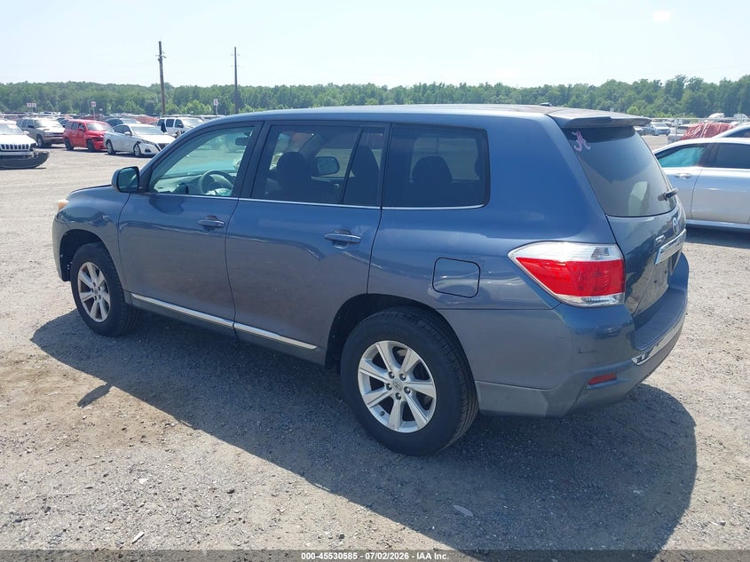 Vin: 5tdza3eh2cs019333, lot: 46028829, toyota highlander 20123