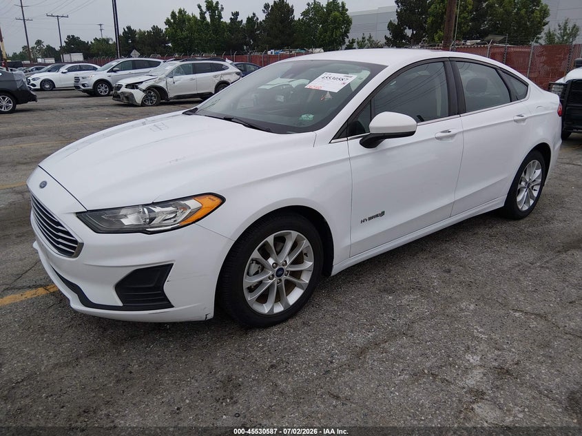 Vin: 3fa6p0lu7kr190828, lot: 46028831, ford fusion hybrid se 20192