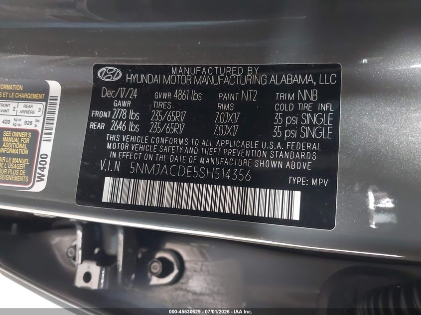 2025 HYUNDAI TUCSON SE — Фото 9
