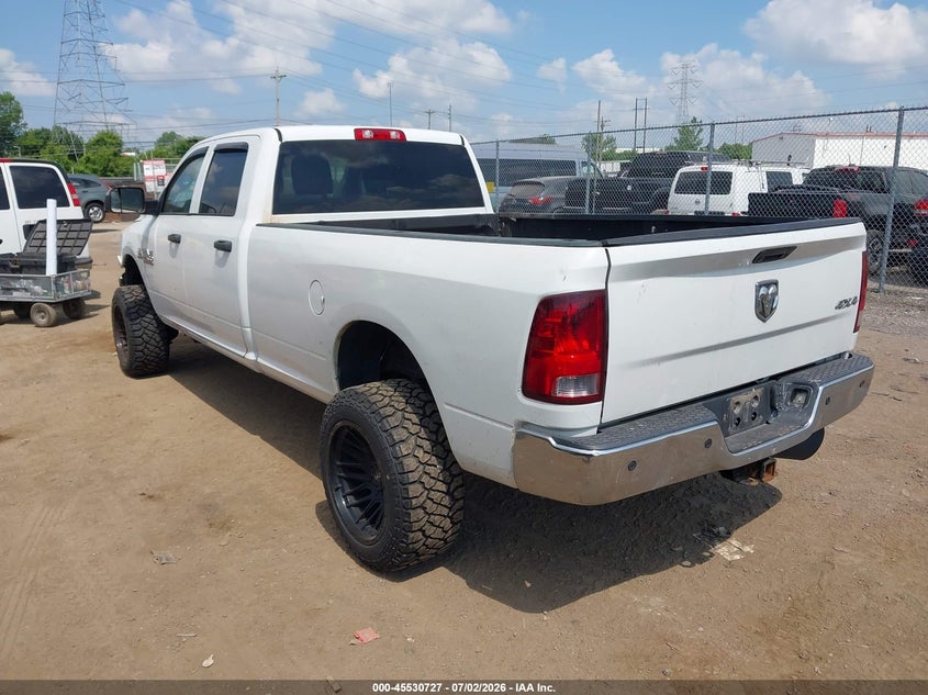 Vin: 3c6ur5hl8jg191593, lot: 46028971, ram 2500 tradesman  4x4 8' box 20183