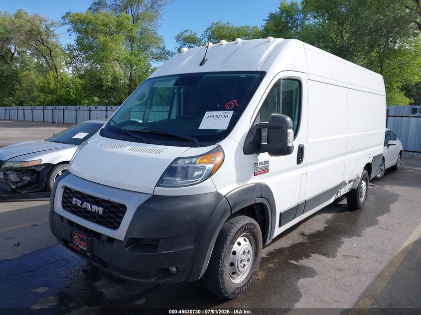 Vin: 3c6mrvjg1ne115535, lot: 46028974, ram promaster 3500 cargo van high roof 159 wb ext 20222