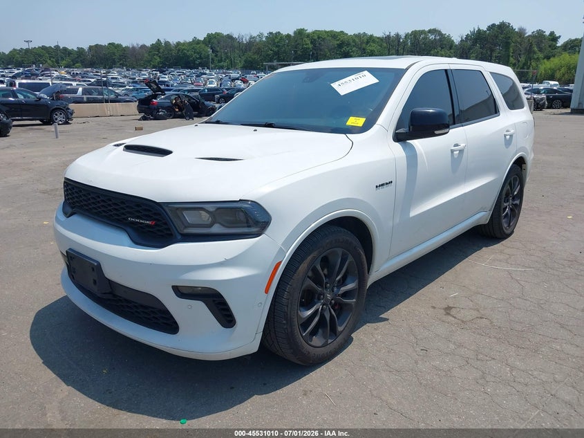 Vin: 1c4sdjct6mc572252, lot: 46029254, dodge durango r/t 20212