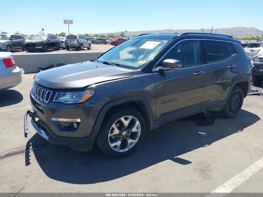 Vin: 3c4njccb5jt300624, lot: 46029307, jeep compass limited fwd 20182