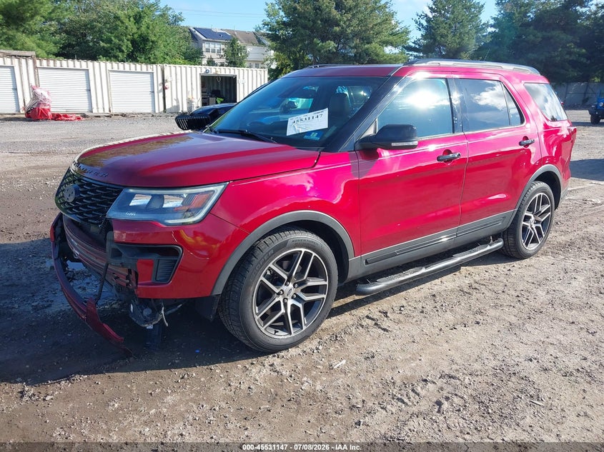 Vin: 1fm5k8gt5jgc34718, lot: 46029391, ford explorer sport 20182