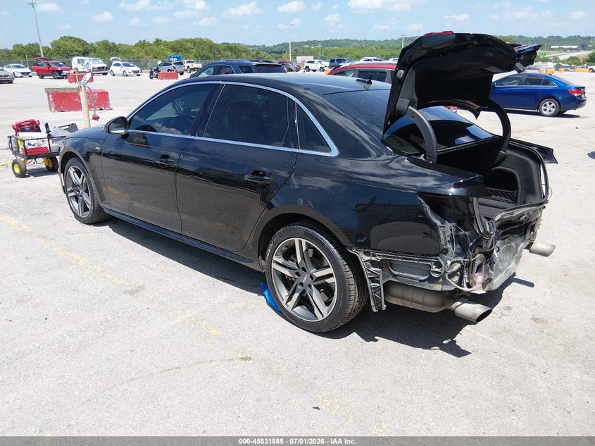 Vin: wauenaf40ja166809, lot: 46030129, audi a4 2.0t premium/2.0t tech premium 20183