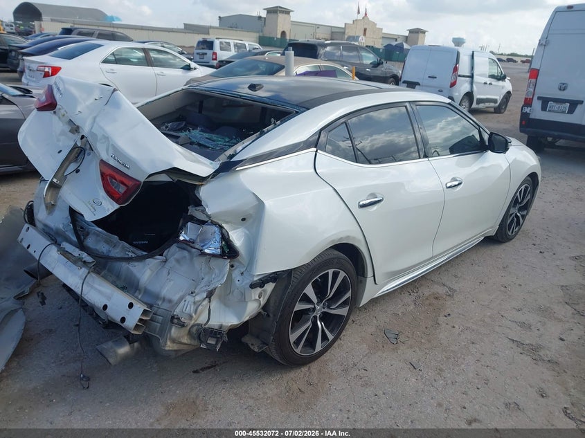 Vin: 1n4aa6ap3jc401208, lot: 46030316, nissan maxima 3.5 platinum 20184