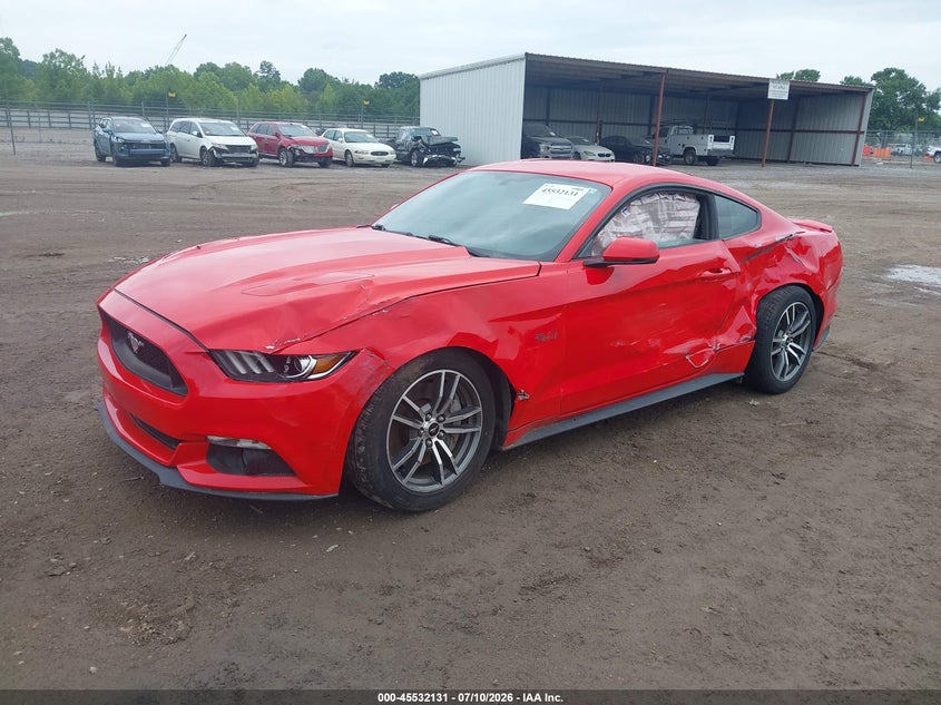 2016 Ford Mustang, Левый бок, IAAI, VIN 1FA6P8CF2G5227911 — фото 2