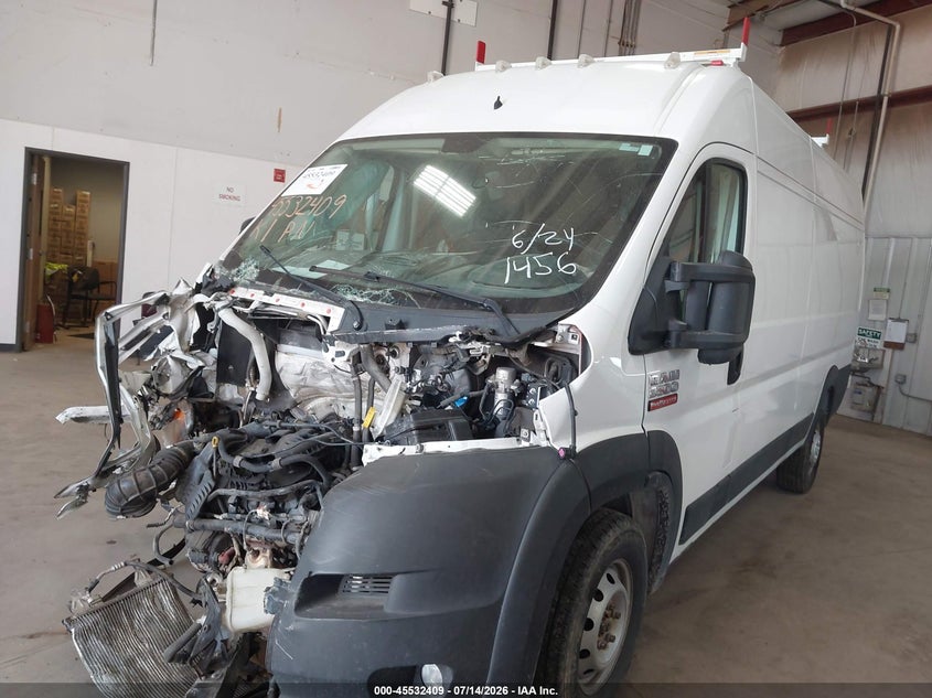 Vin: 3c6mrvjg6me551456, lot: 46030653, ram promaster 3500 cargo van high roof 159 wb ext 20212