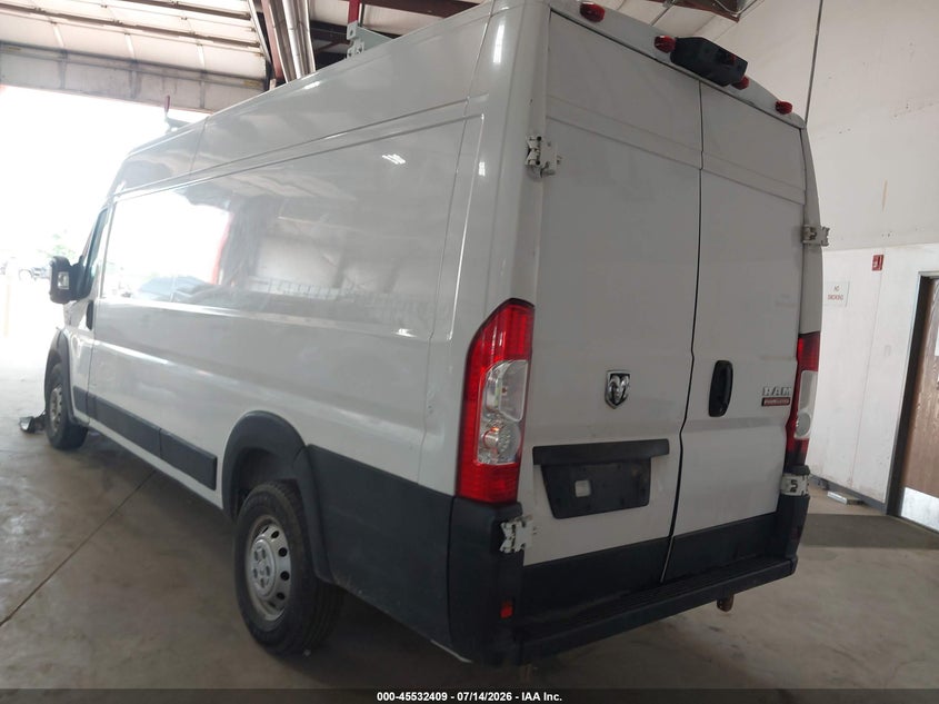 Vin: 3c6mrvjg6me551456, lot: 46030653, ram promaster 3500 cargo van high roof 159 wb ext 20213
