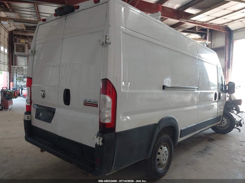 Vin: 3c6mrvjg6me551456, lot: 46030653, ram promaster 3500 cargo van high roof 159 wb ext 20214
