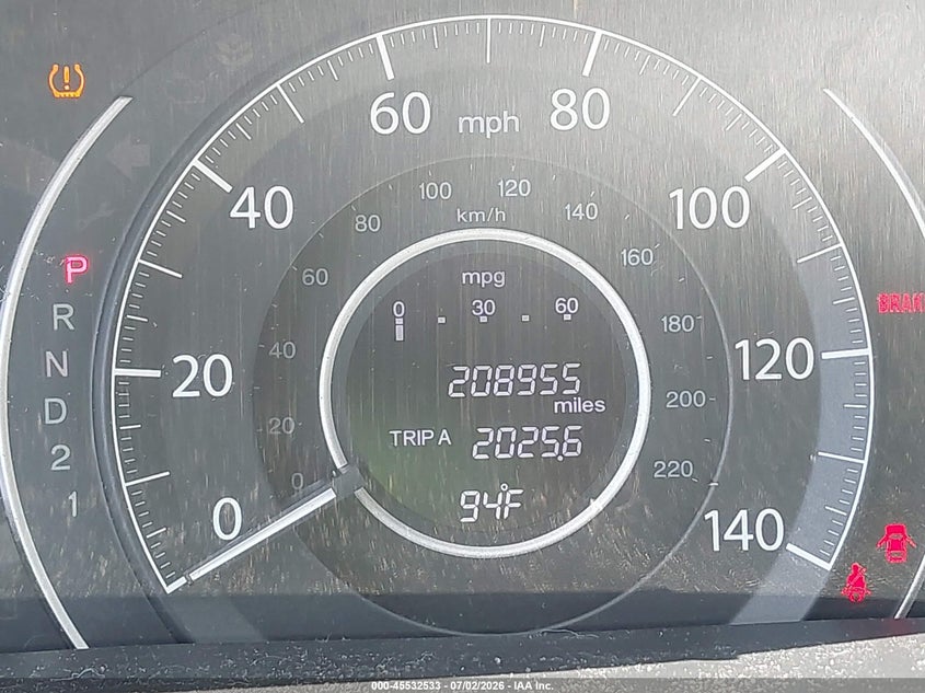2012 HONDA CR-V SPORT UTILITY VEHICLE 2.4L I-4 DOHC, VVT, 185HP