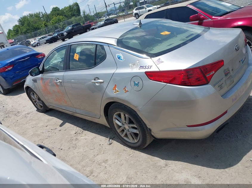 Vin: knagm4a75d5307675, lot: 46030930, kia optima lx 20133