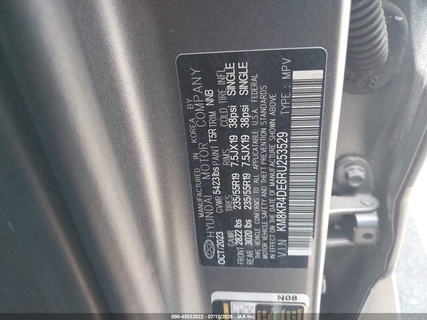 2024 Hyundai Ioniq 5 Limited VIN: KM8KR4DE6RU253529 Lot: 45532822