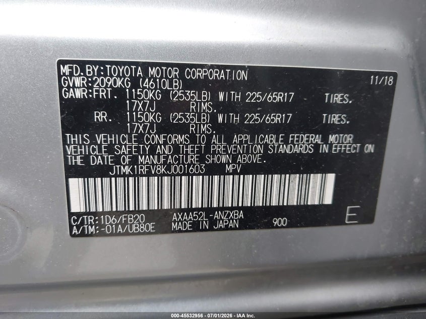 2019 TOYOTA RAV4 LE — Photo 9
