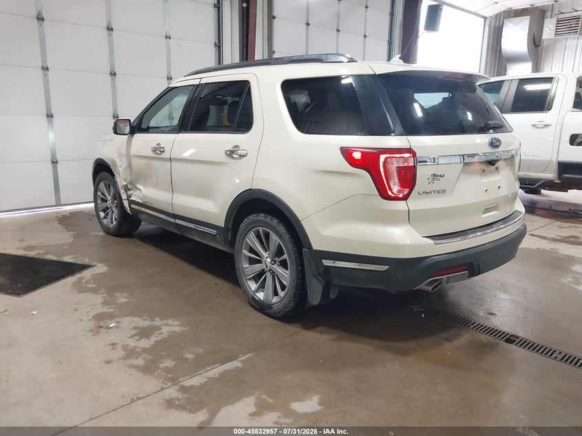 Vin: 1fm5k8f80jgb16735, lot: 46031201, ford explorer limited 20183