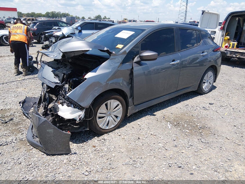 Vin: 1n4az1bv7pc554322, lot: 46031764, nissan leaf s 40 kwh 20232