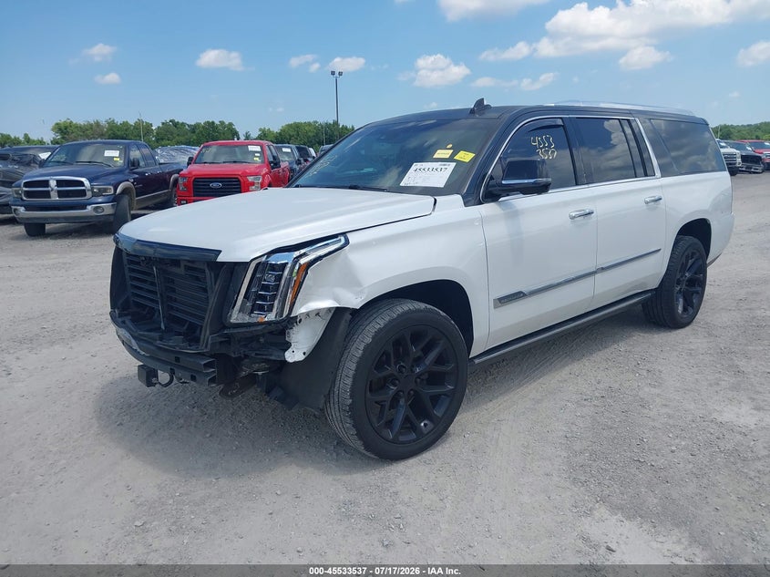 Vin: 1gys4jkj8hr250161, lot: 46031781, cadillac escalade esv premium luxury 20172