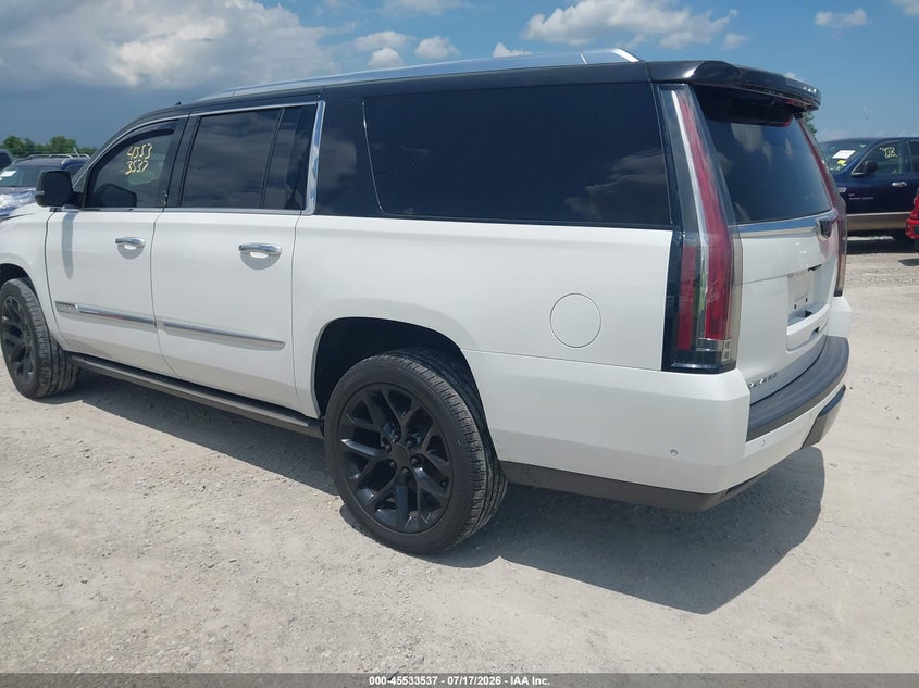 Vin: 1gys4jkj8hr250161, lot: 46031781, cadillac escalade esv premium luxury 20173