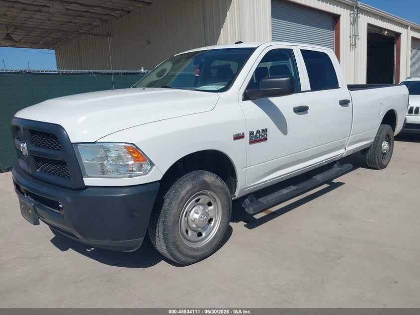Vin: 3c6tr4htxjg356016, lot: 46032355, ram 2500 tradesman  4x2 8' box 20182