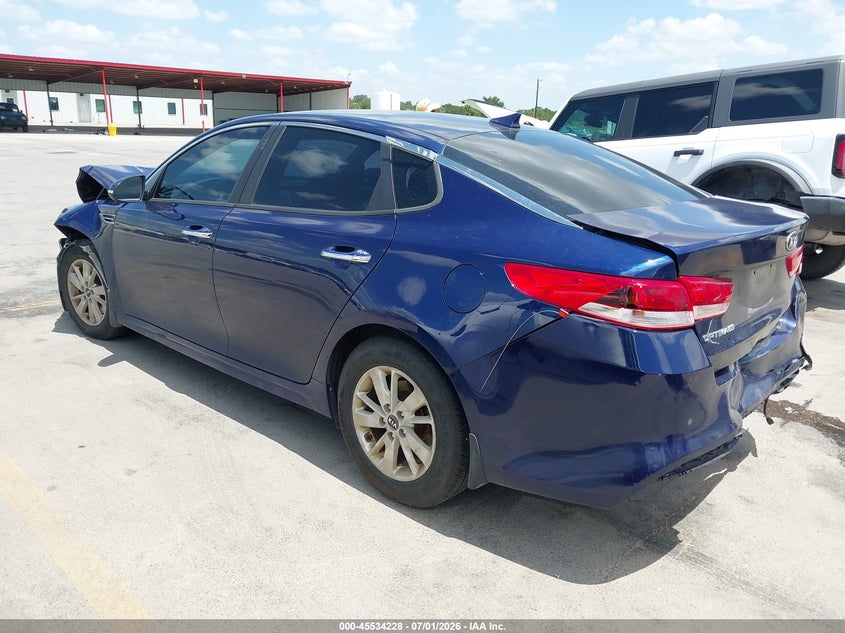 Vin: 5xxgt4l32jg188605, lot: 46032472, kia optima lx 20183