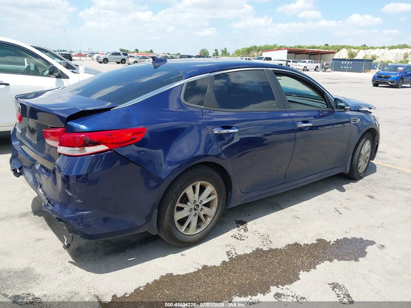 Vin: 5xxgt4l32jg188605, lot: 46032472, kia optima lx 20184