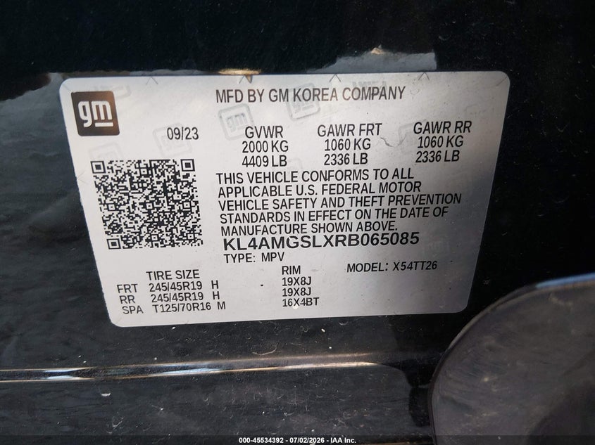 2024 Buick Encore Gx Avenir Awd VIN: KL4AMGSLXRB065085 Lot: 45534392