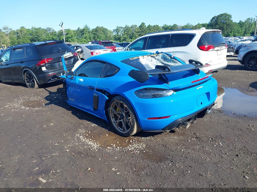 Vin: wp0ae2a85ps281152, lot: 46032729, porsche 718 cayman gt4 rs 20233
