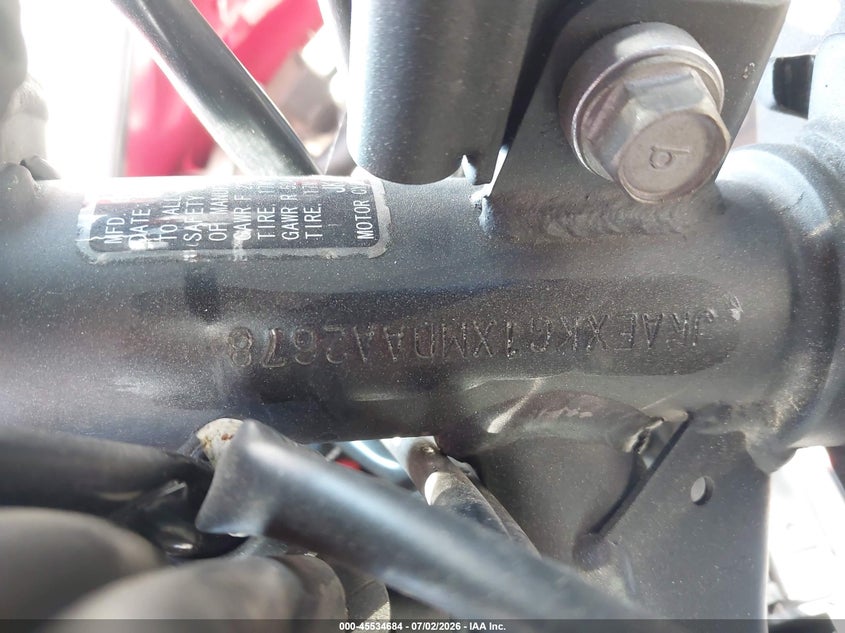 2021 Kawasaki Ex400 VIN: JKAEXKG1XMDAA2678 Lot: 45534684