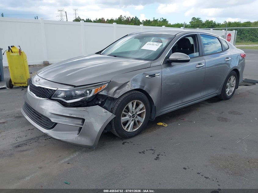 Vin: 5xxgt4l31gg109515, lot: 46032976, kia optima lx 20162