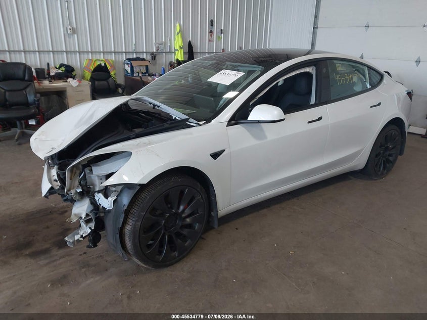 2023 Tesla Model 3, Front End, IAAI, VIN 5YJ3E1EC5PF481267 — photo 2