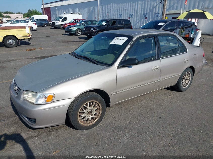 2001 Toyota Corolla, Rear, IAAI, VIN 1NXBR12E91Z493938 — photo 2