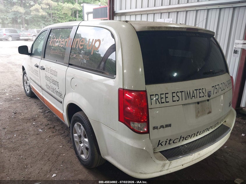Vin: 2c4rdgag1cr378175, lot: 46033226, ram cargo c/v 20123