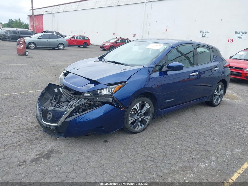 Vin: 1n4bz1cp6kc318550, lot: 46033267, nissan leaf sl plus 20192