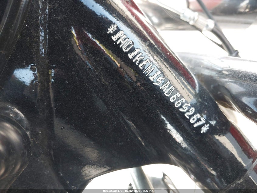 2010 Harley-Davidson Flhtk VIN: 1HD1KEM15AB665267 Lot: 45535170