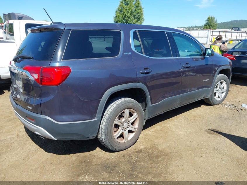 Vin: 1gkknrla4jz191216, lot: 46033468, gmc acadia sle-1 20184