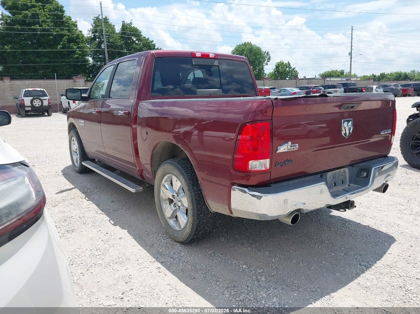 Vin: 3c6rr7lt3jg152208, lot: 46033534, ram 1500 big horn  4x4 5'7 box 20183