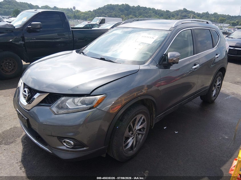 2015 Nissan Rogue, Hail, IAAI, VIN 5N1AT2MV1FC851501 — photo 2