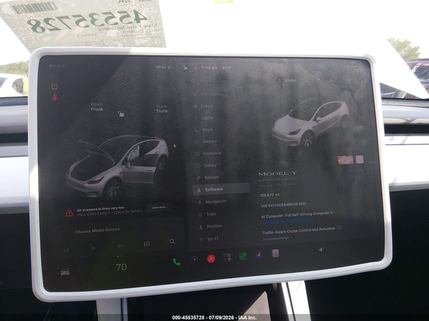 2021 TESLA MODEL Y auction photo 7