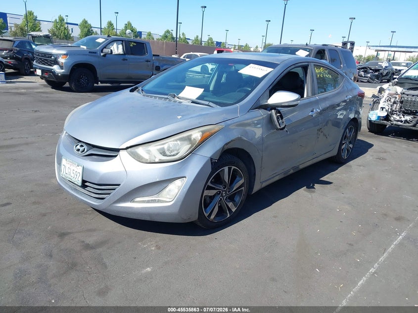 2015 Hyundai Elantra Limited, Left Side, IAAI, VIN KMHDH4AE1FU452550 — photo 2
