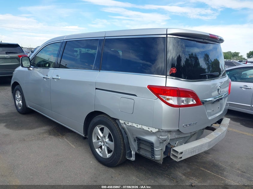 Vin: jn8ae2kp0c9043673, lot: 46034111, nissan quest sv 20123