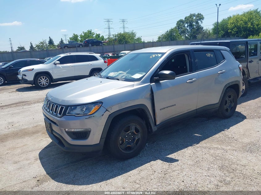 2019 Jeep Compass, Left Front, IAAI, VIN 3C4NJCAB3KT789321 — photo 2