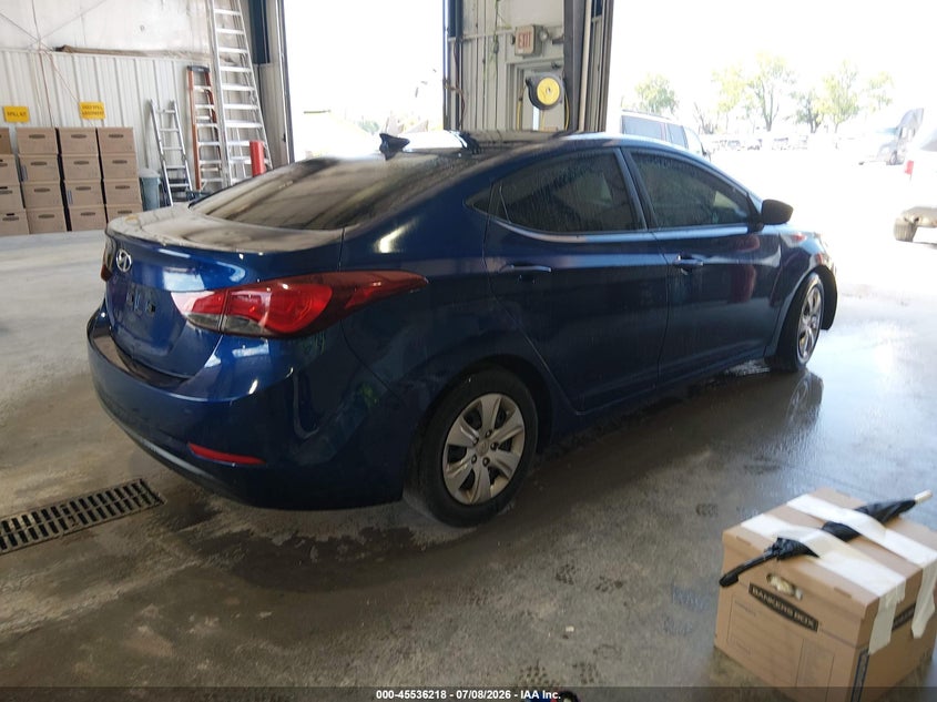Vin: 5npdh4ae5gh705269, lot: 46034487, hyundai elantra se 20164